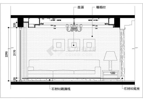 现代三居室室内装修施工图 附造价清单